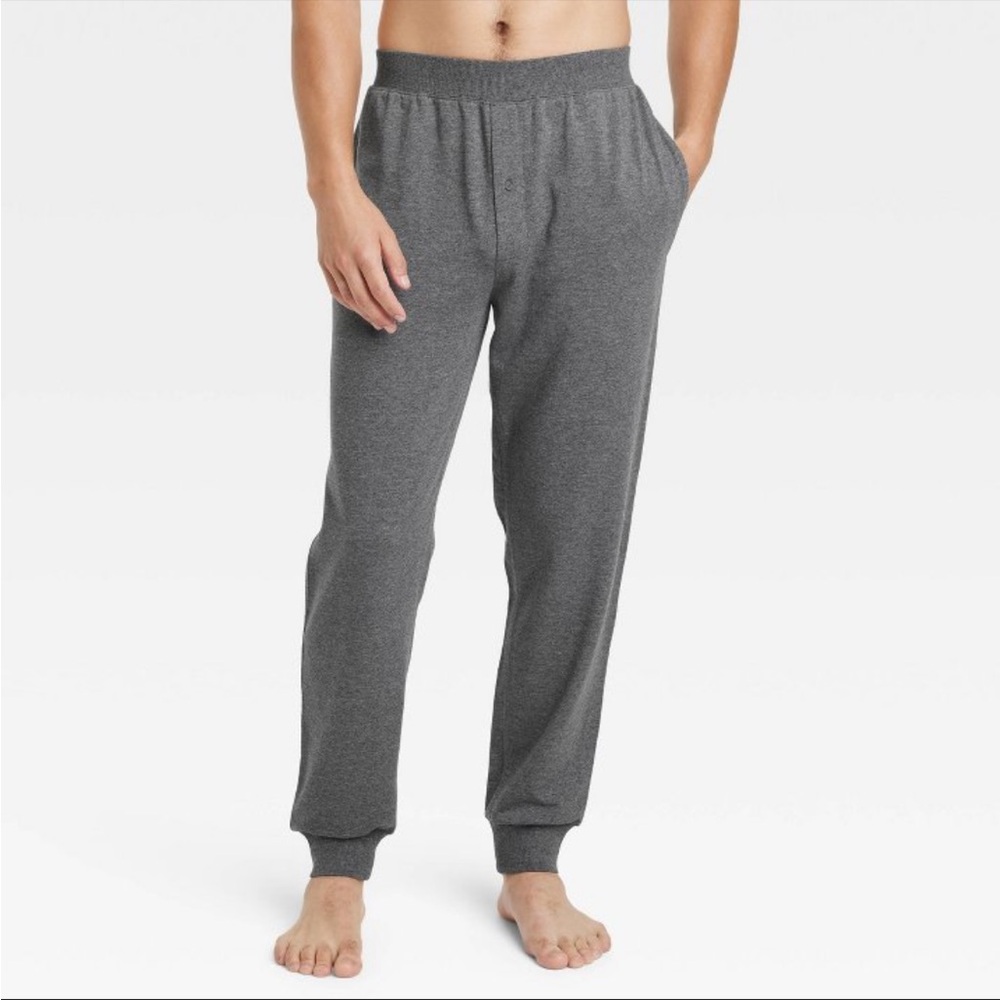 Target Men's Cotton Modal Knit Jogger Pajama Pants - Goodfellow & Co Dark Gray